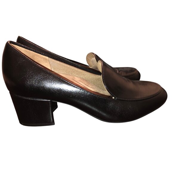 Life Stride Trixie Loafer/Pump Womens Black Leather Loafers With Block Heels Siz - Picture 4 of 11